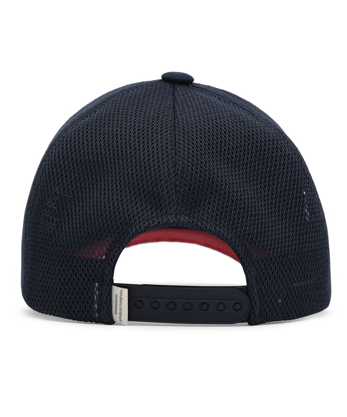 언더컨트롤(UNDERCONTROL) 여름 메쉬 햇빛 차단 로고 배색 볼캡 남녀공용 야구모자 SIGNATURE / MESH TRUCKER B B / NAVY RED