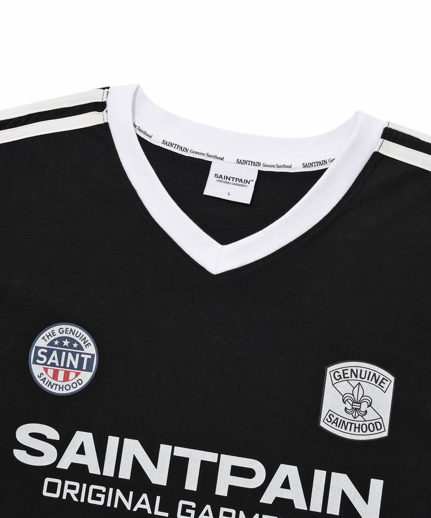 日本未入荷SAINTPAINのSP SAINT CLUB V NECK T SHIRTS MUSINSA | SAINTPAIN SP Saint Club V Neck T-Shirt - Black