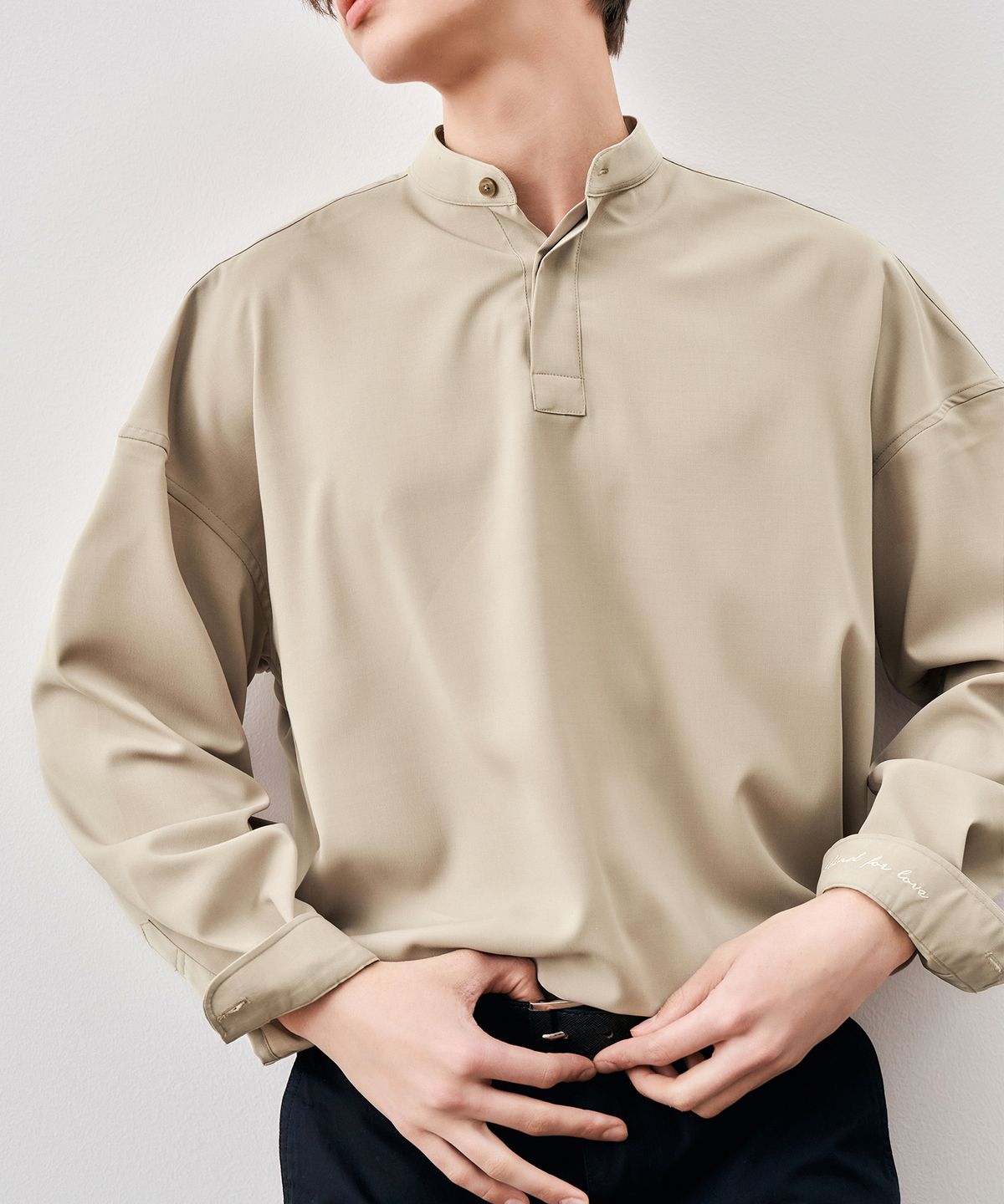 다이아몬드 레이라(DIAMOND LAYLA) Overfit Cool Poly Pullover shirt S58 Beige