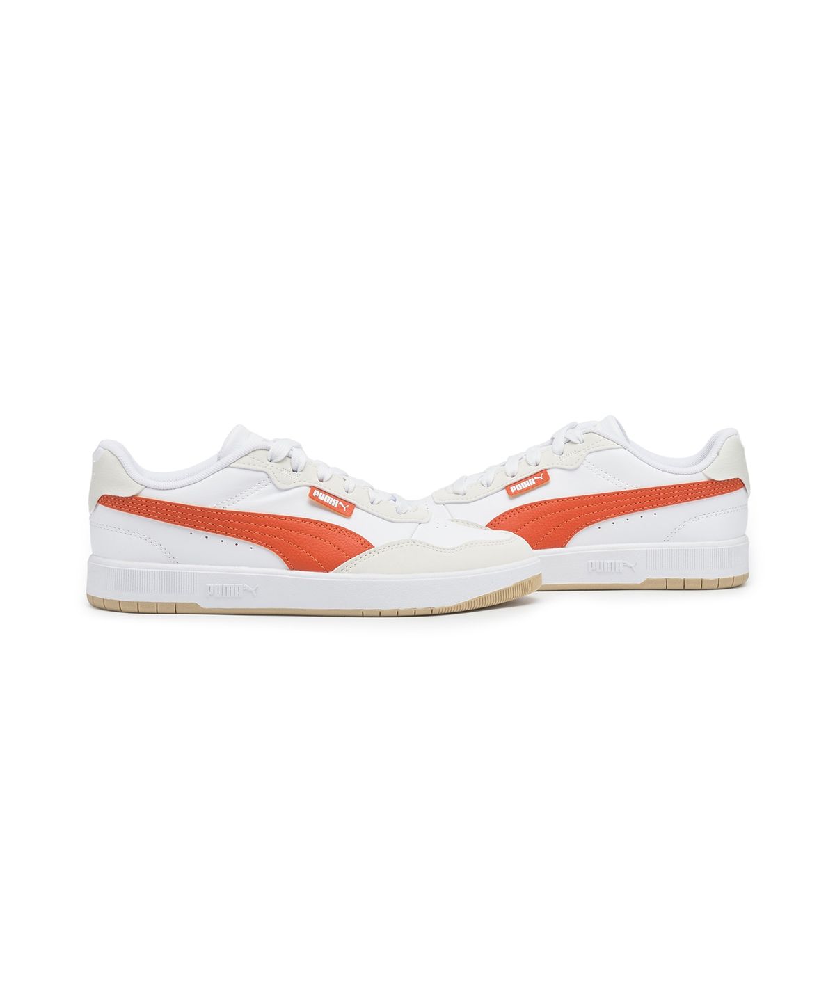 푸마(PUMA) 코트 울트라 라이트 - 화이트:오렌지 / 389371-03