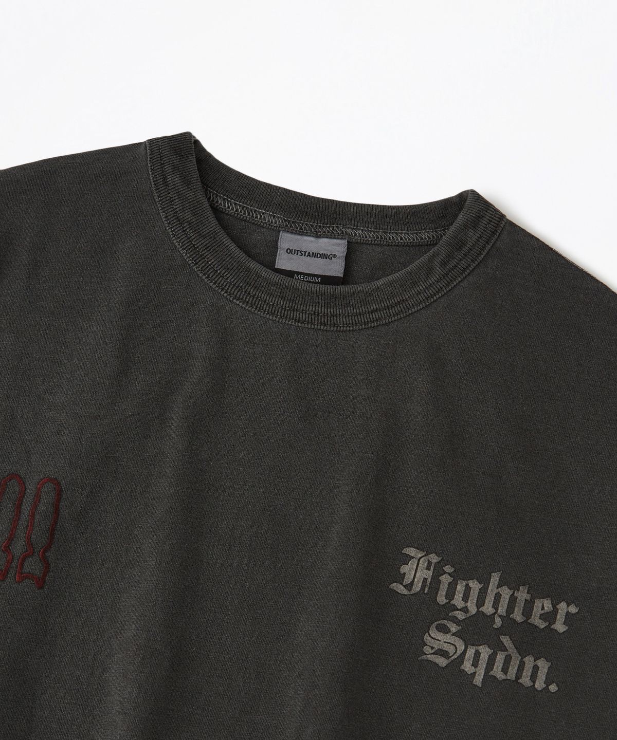 아웃스탠딩(OUTSTANDING) MIL SERIES TEE(FIGHTER SQDN)_PIGMENT CHARCOAL