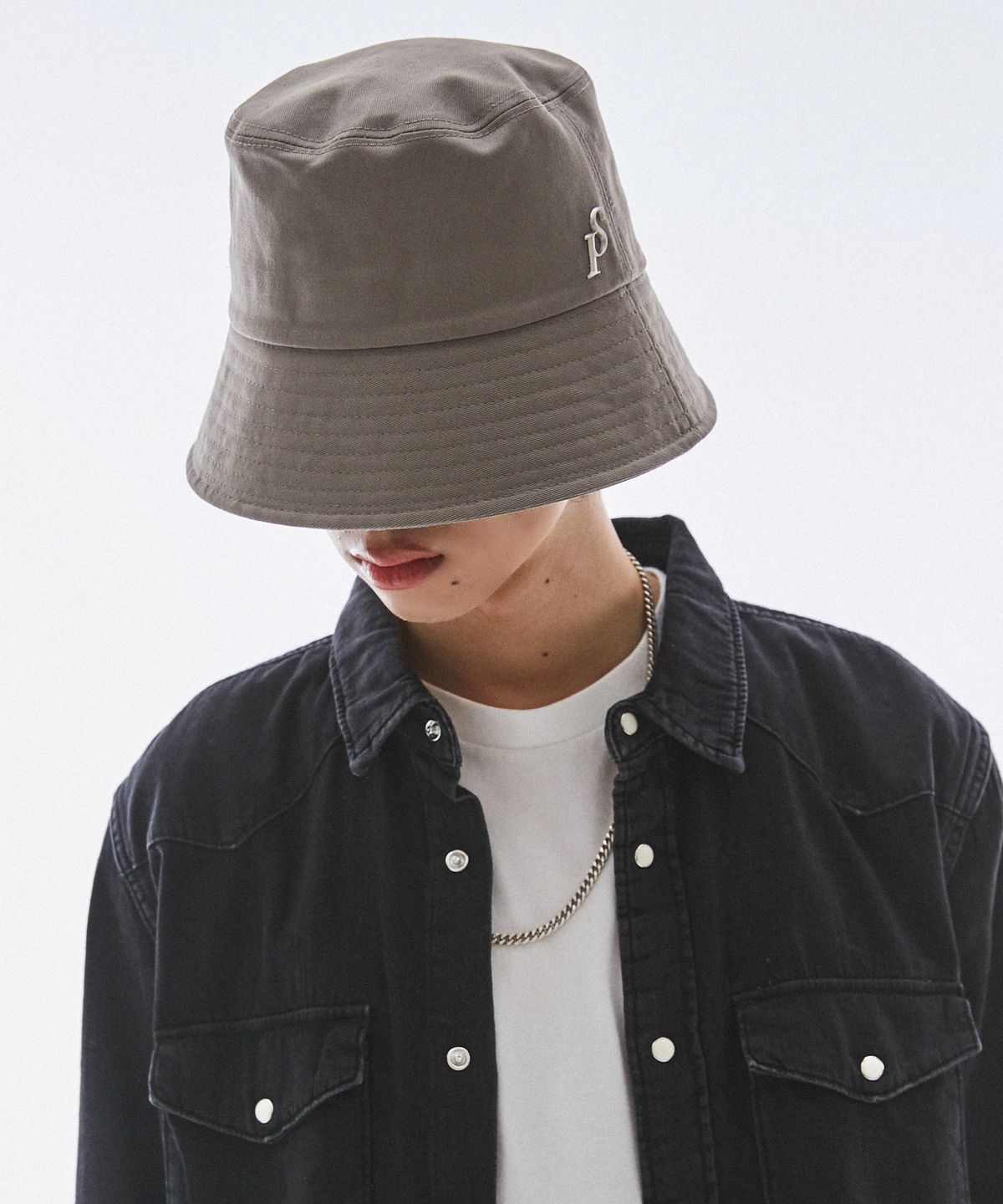 슬리피슬립(SLEEPYSLIP) OVER FIT SP GRAY BUCKET HAT