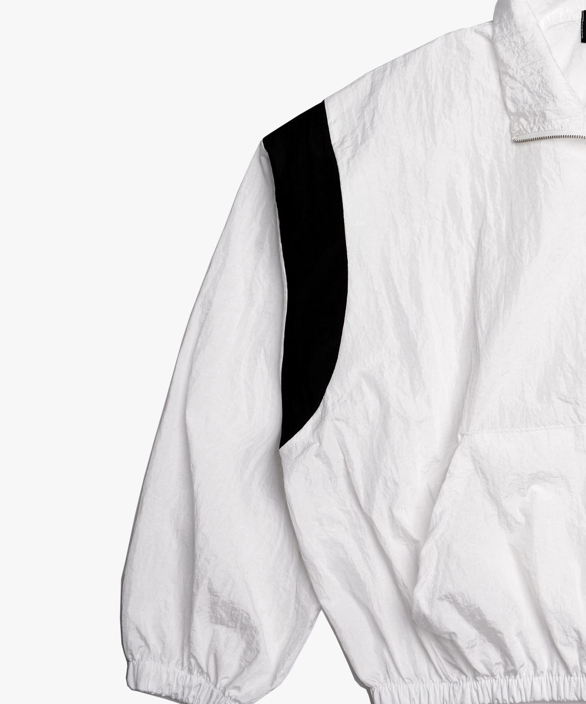 피스메이커(PIECE MAKER) SHIMMERING NYLON TRACK JACKET (IVORY)