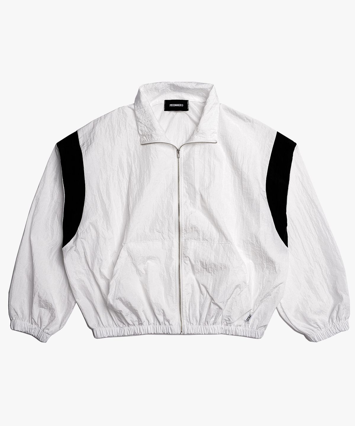 피스메이커(PIECE MAKER) SHIMMERING NYLON TRACK JACKET (IVORY)
