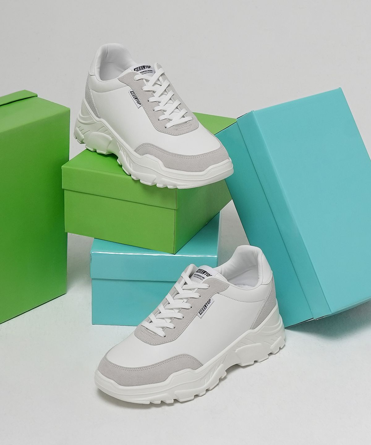힐탑(HEELTOP) HT4600-WH 8cm 키높이 어글리 슈즈 지오 화이트 [240~280MM]
