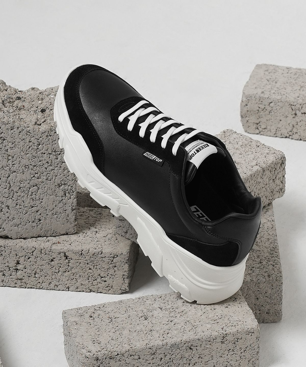 힐탑(HEELTOP) HT4600-BK 8cm 키높이 어글리 슈즈 지오 블랙 [240~280MM]