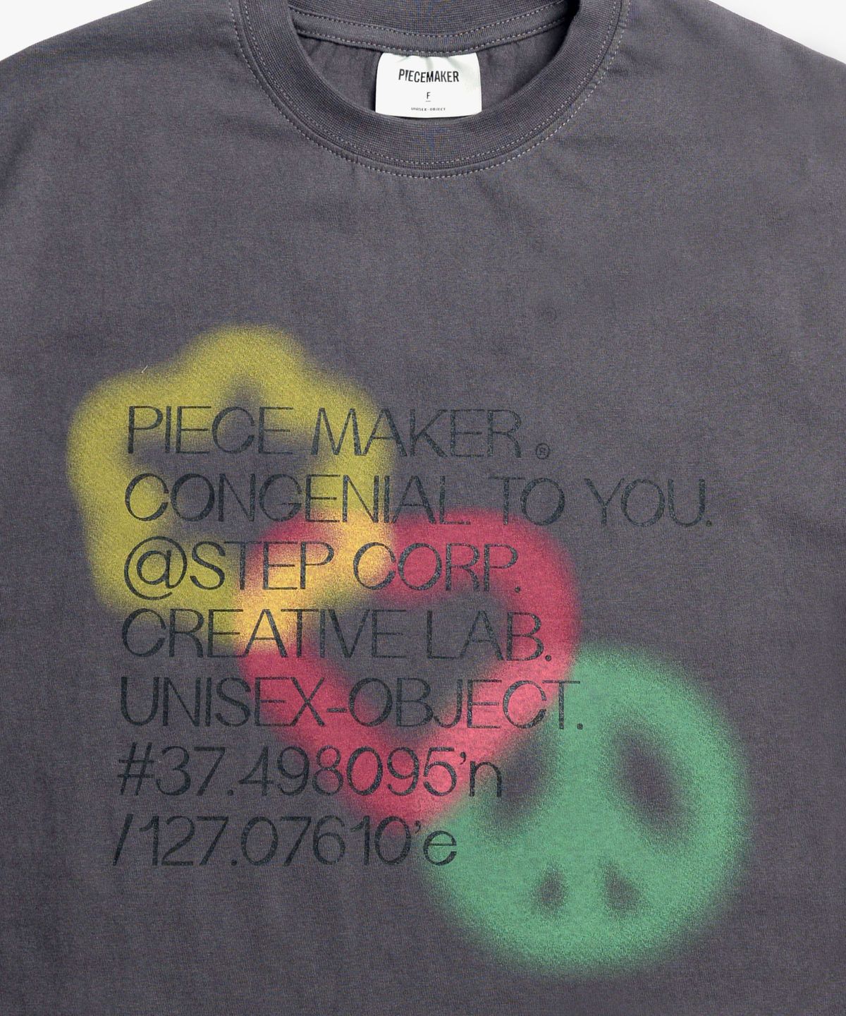 피스메이커(PIECE MAKER) PIECE LOVE PEACE TEE (CHARCOAL)