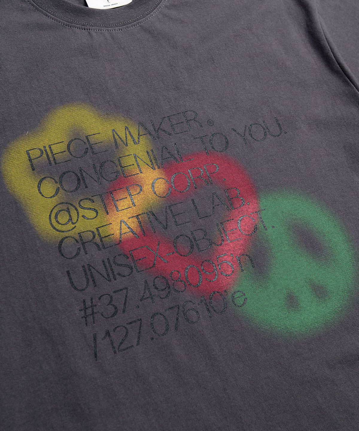 피스메이커(PIECE MAKER) PIECE LOVE PEACE TEE (CHARCOAL)