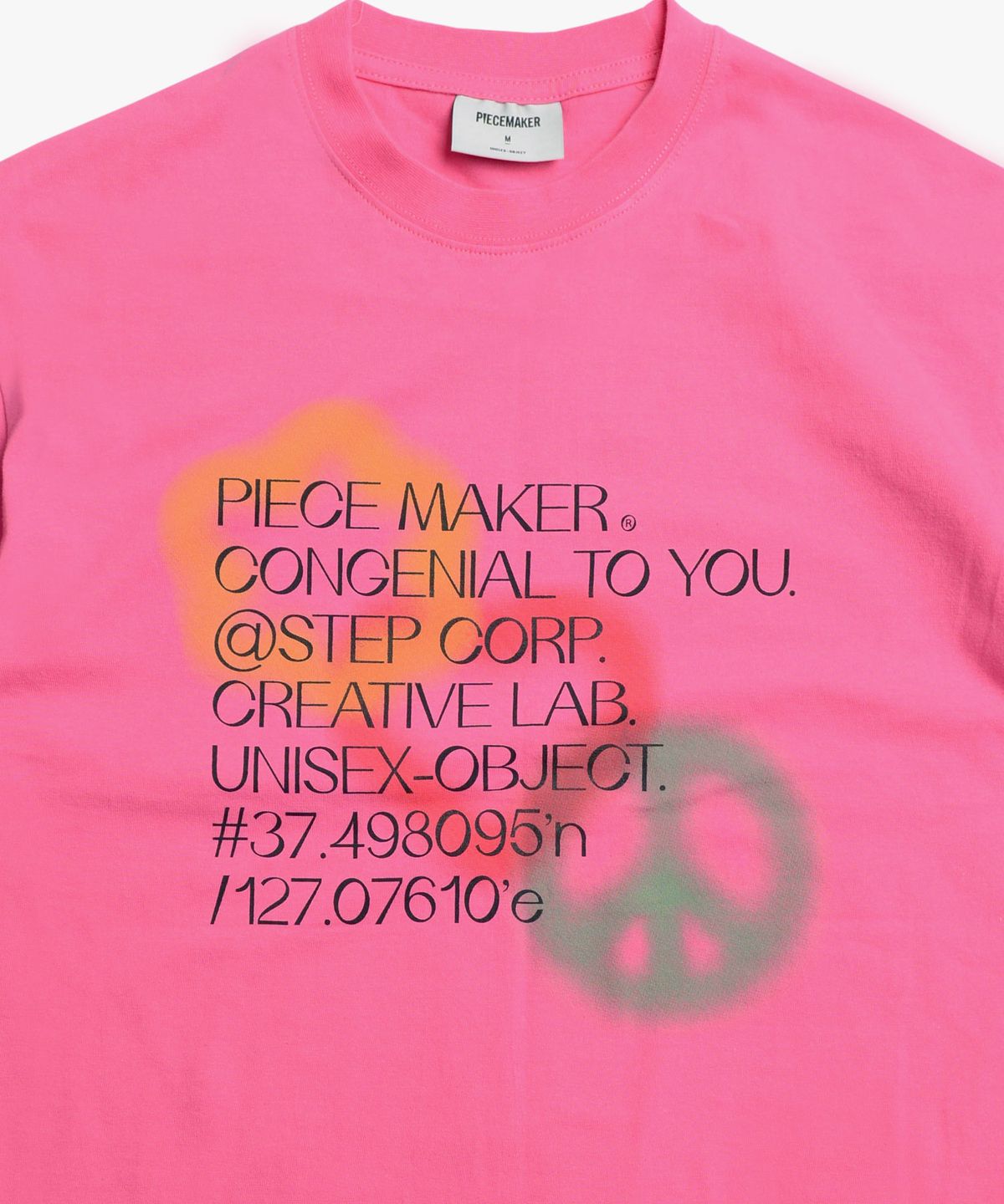 피스메이커(PIECE MAKER) PIECE LOVE PEACE TEE (PINK)