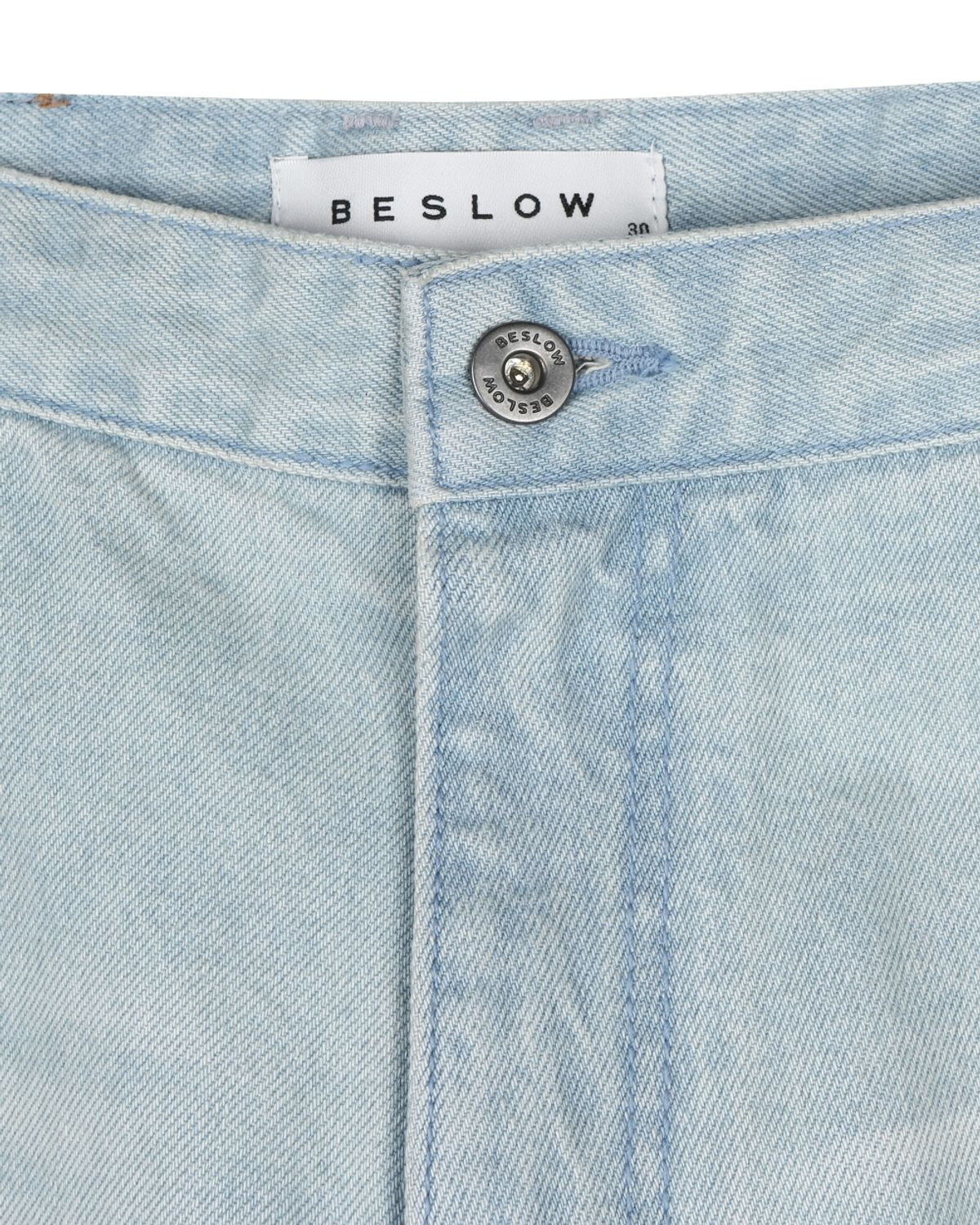 비슬로우(BESLOW) WASHED DENIM SHORTS WASHED SKY