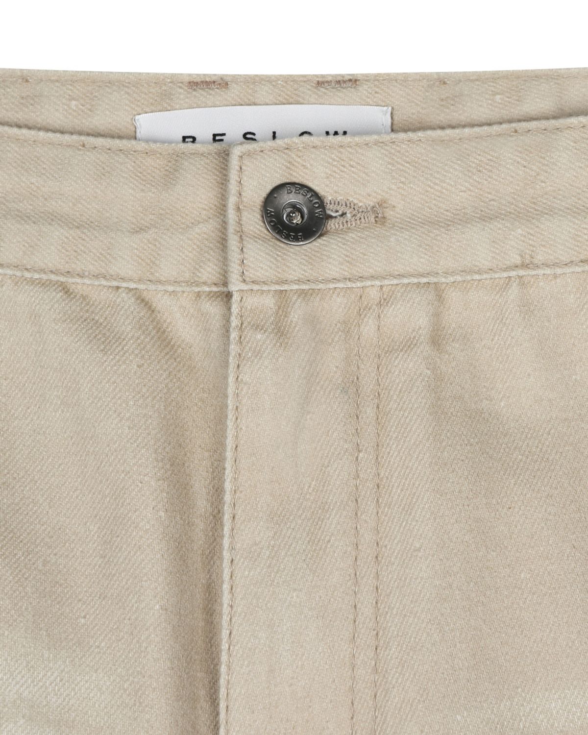 비슬로우(BESLOW) WASHED DENIM SHORTS ECRU