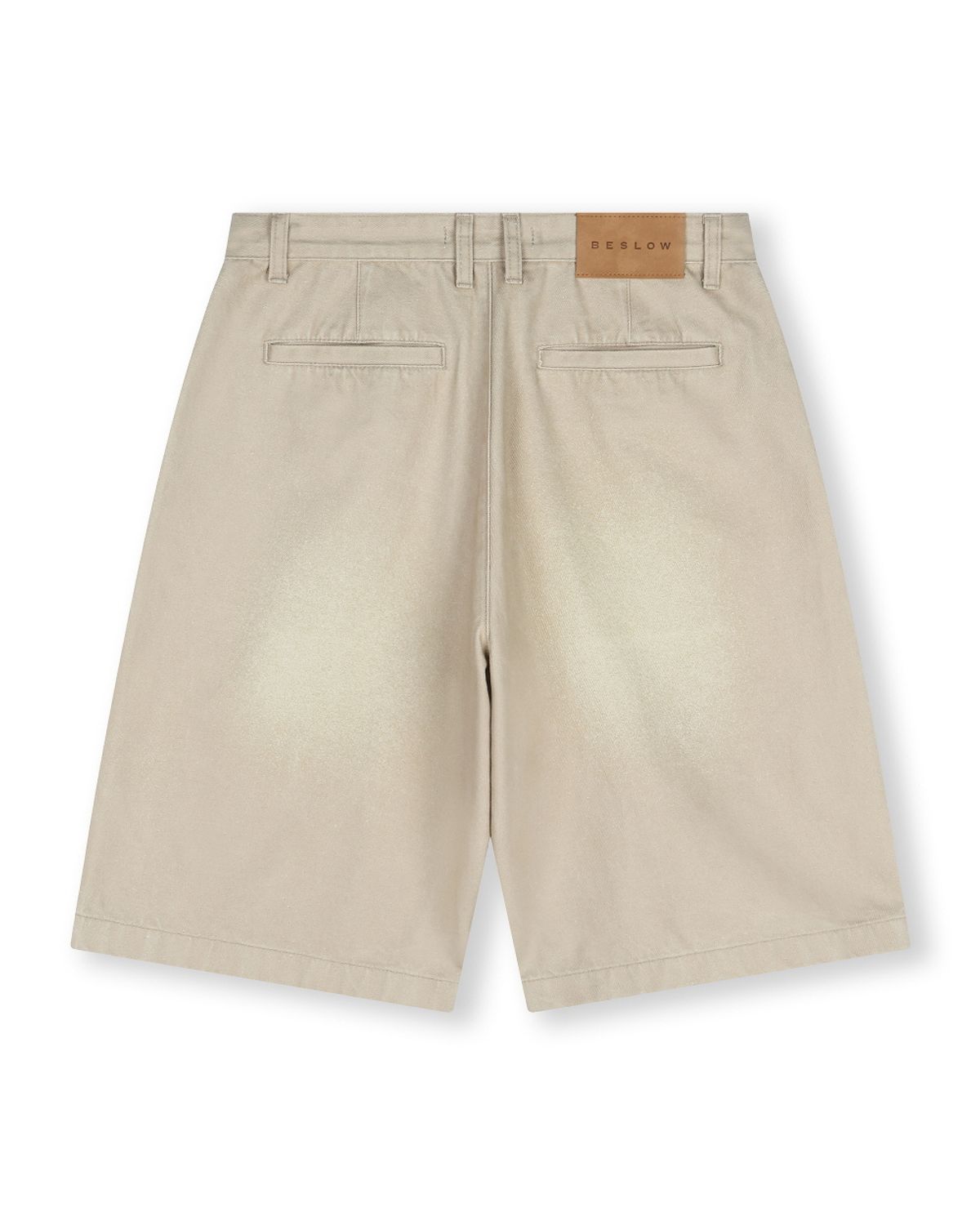비슬로우(BESLOW) WASHED DENIM SHORTS ECRU
