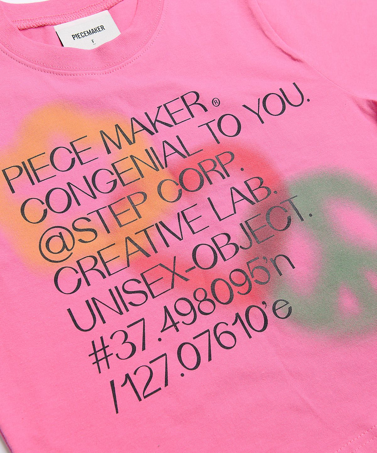 피스메이커(PIECE MAKER) PIECE LOVE PEACE CROP TEE (PINK)