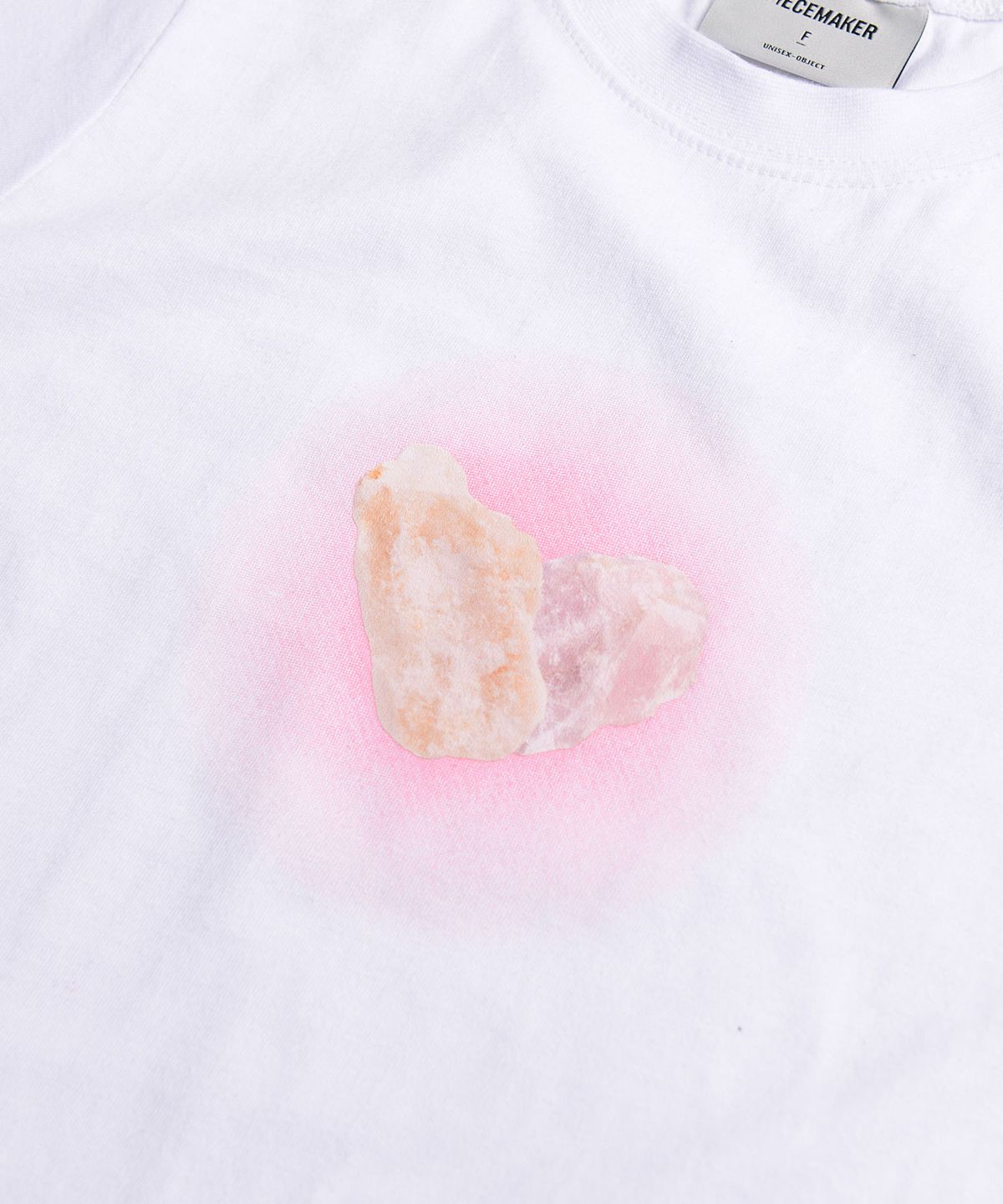 피스메이커(PIECE MAKER) STONE HEART CROP TEE (WHITE)