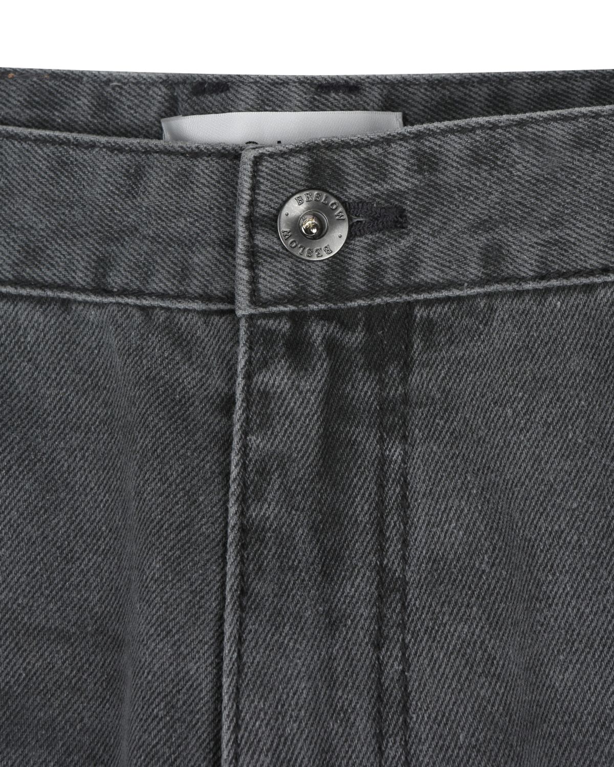 비슬로우(BESLOW) WASHED DENIM SHORTS DARK GREY