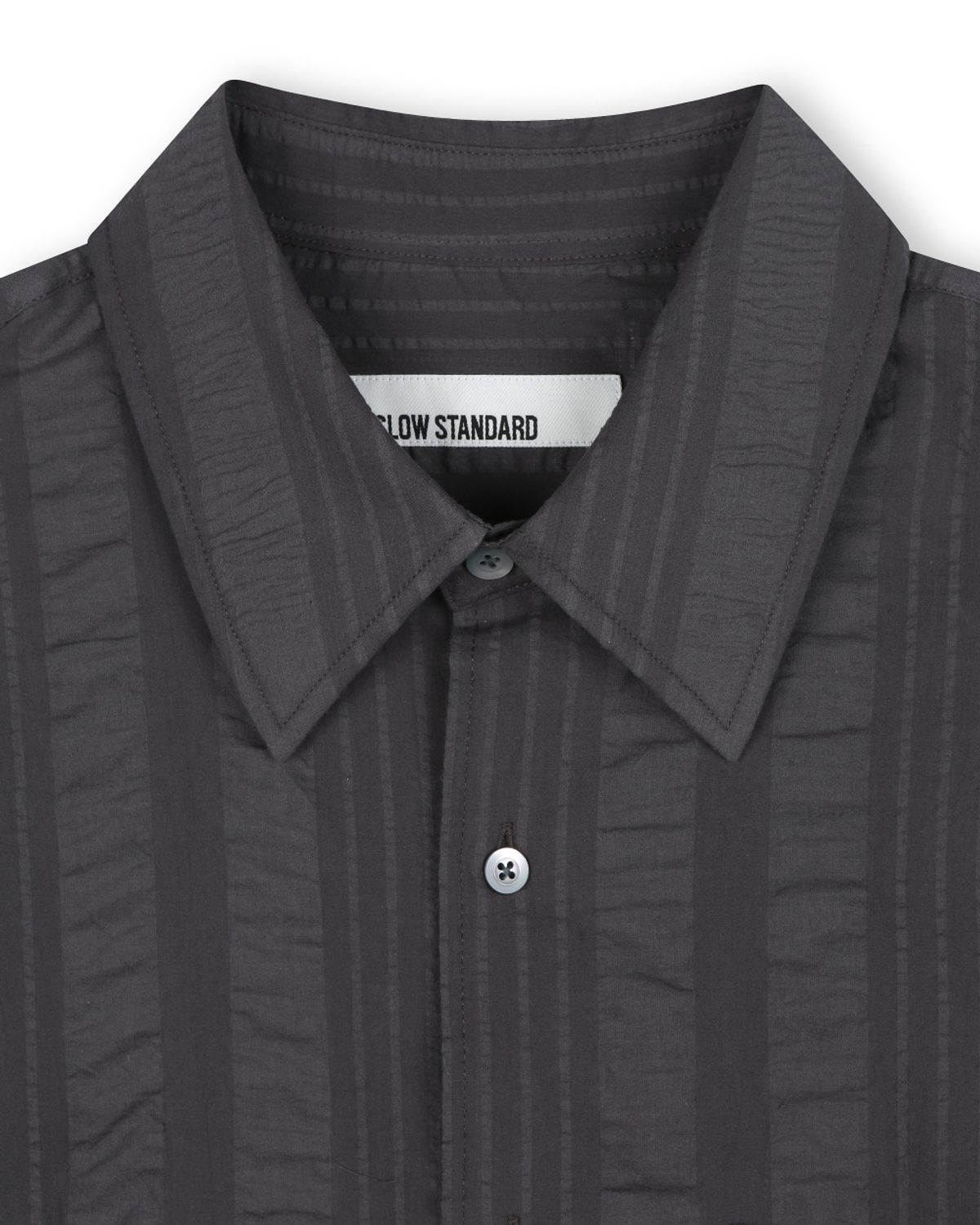 비슬로우(BESLOW) SEERSUCKER HALF SHIRTS GREY