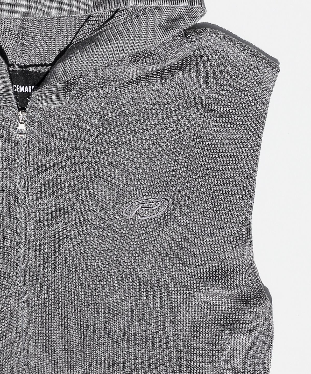 피스메이커(PIECE MAKER) EX KNIT HOOD VEST (GREY)