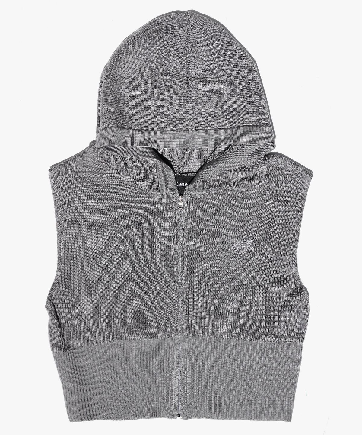 피스메이커(PIECE MAKER) EX KNIT HOOD VEST (GREY)