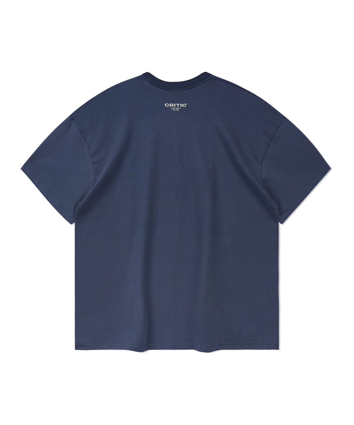 크리틱(CRITIC) Stitch Wave T-Shirts Navy