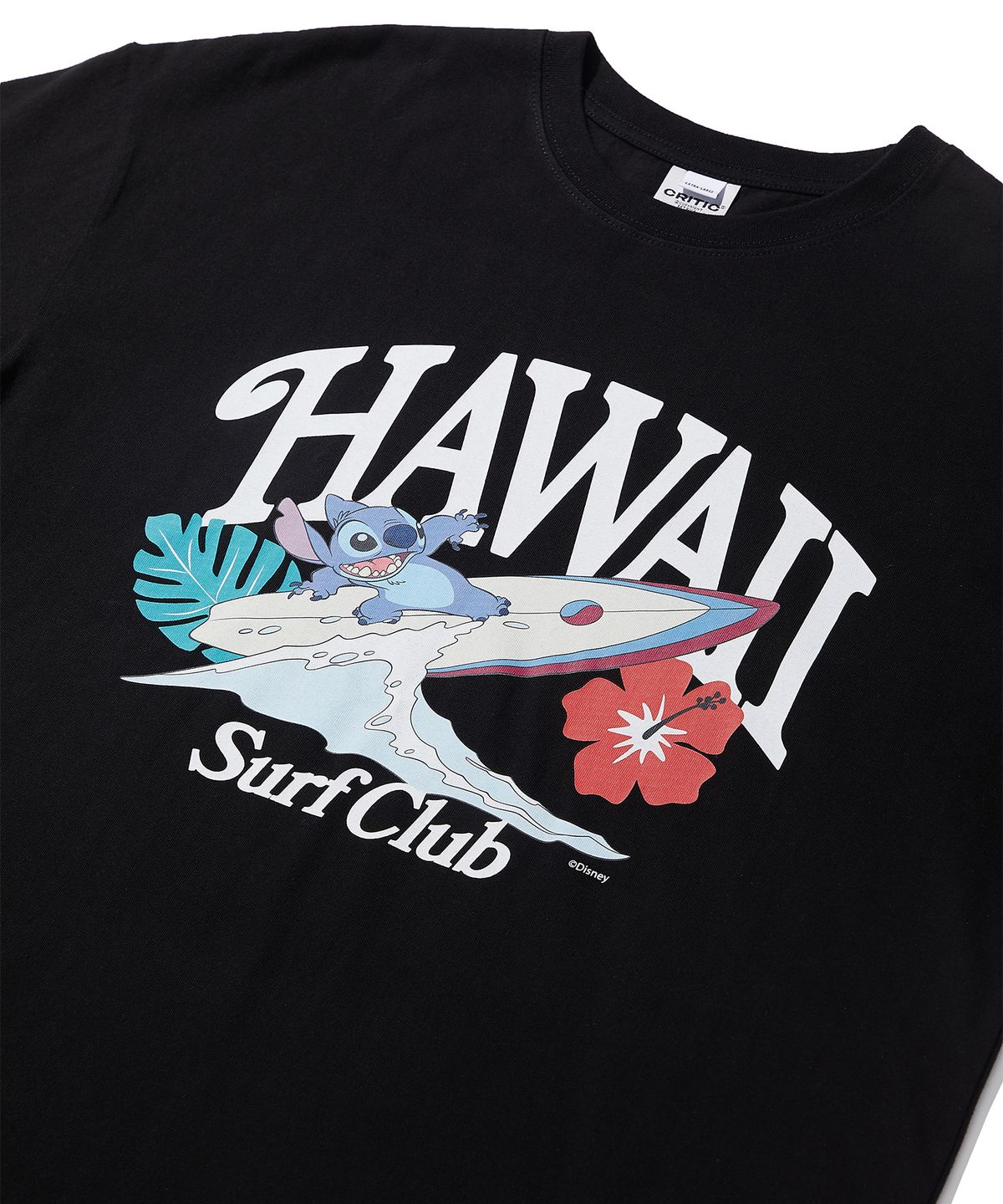크리틱(CRITIC) Stitch Surf T-Shirts Black