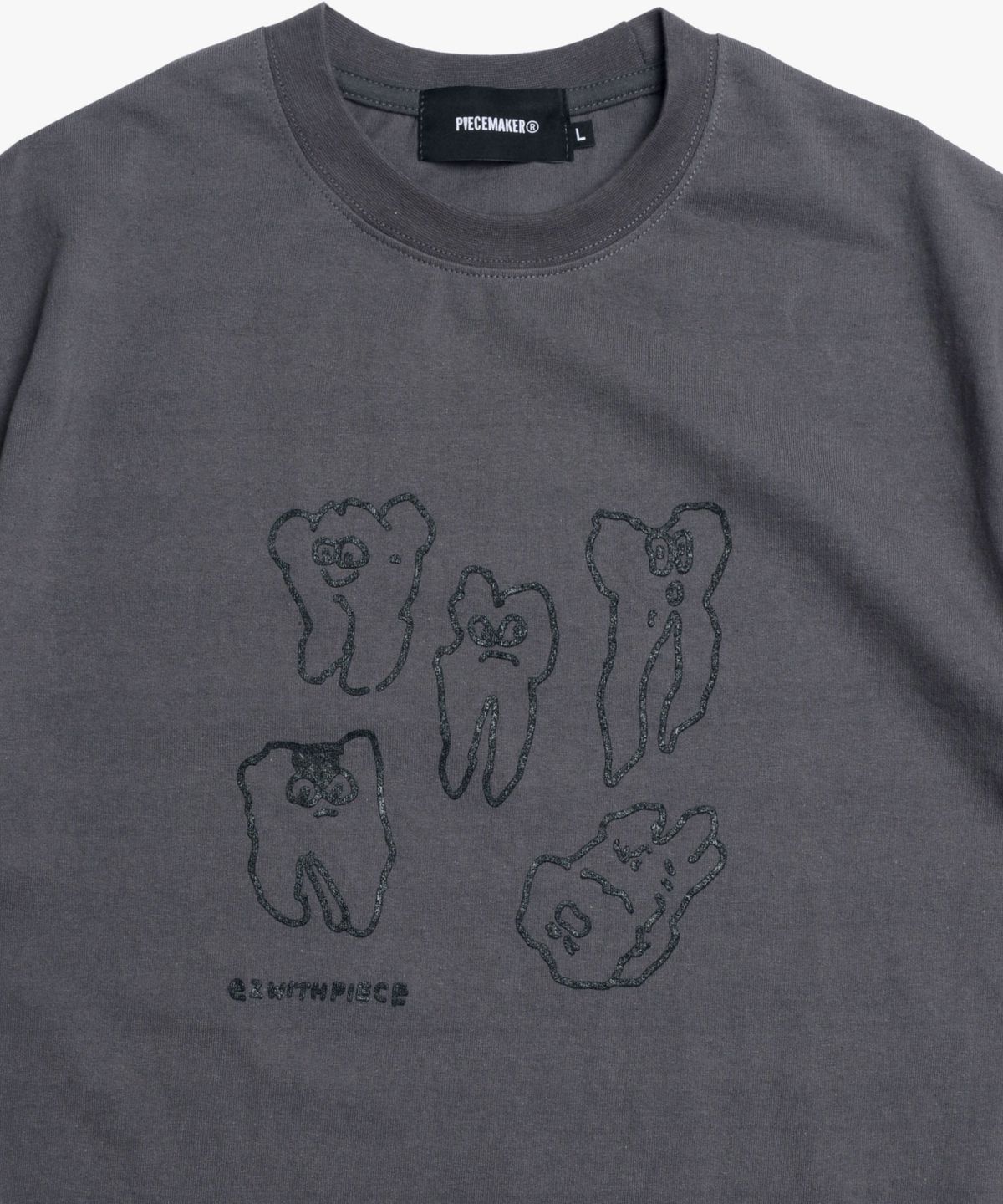 피스메이커(PIECE MAKER) [EZwithPIECE] TEETH TEE (CHARCOAL)