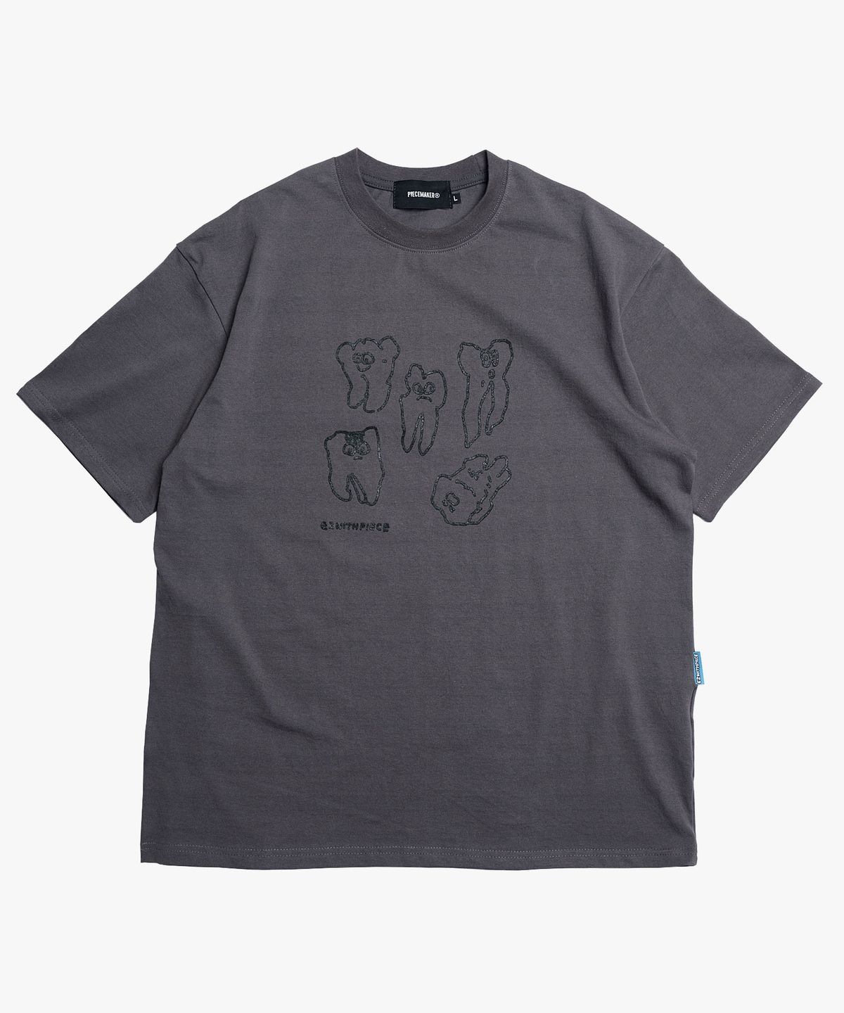 피스메이커(PIECE MAKER) [EZwithPIECE] TEETH TEE (CHARCOAL)