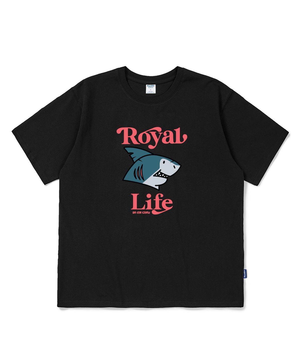 로얄라이프(ROYALLIFE) RL2002 로얄 샤크 반팔 티셔츠 - 블랙
