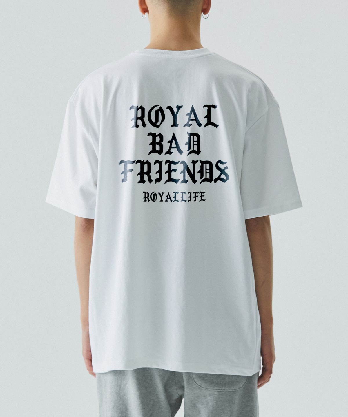 로얄라이프(ROYALLIFE) RLU2102 디플로마 백로고 헤비웨이트 반팔 티셔츠 - 화이트