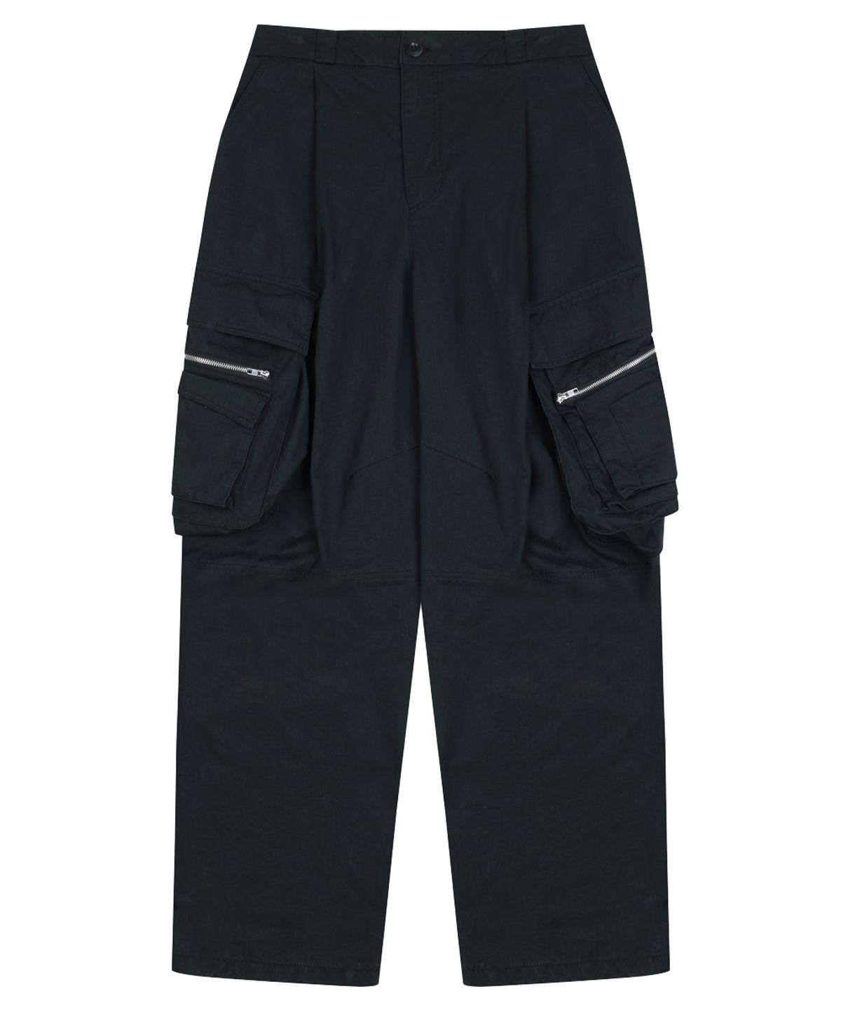 그레일즈(GRAILZ) OVAL LARGE FIT CARGO PANTS [BLACK]