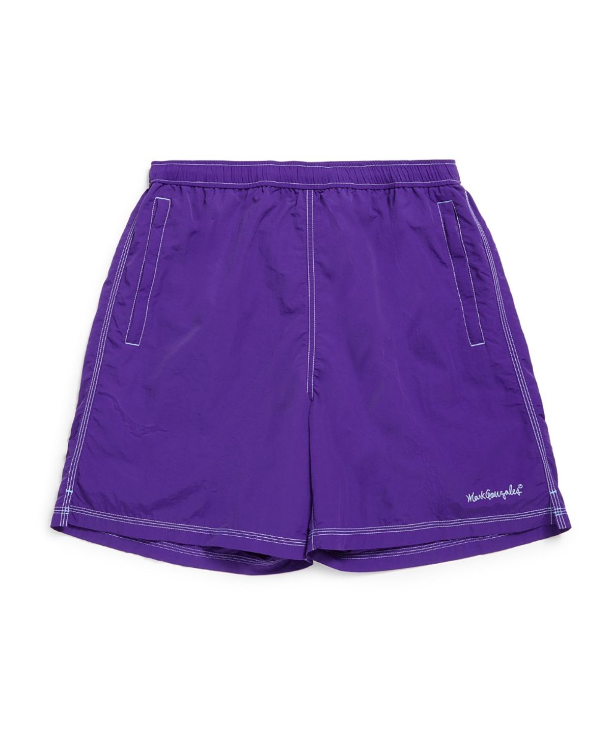 마크곤잘레스(MARK GONZALES) NYLON STITCH DETAIL SHORT - PURPLE