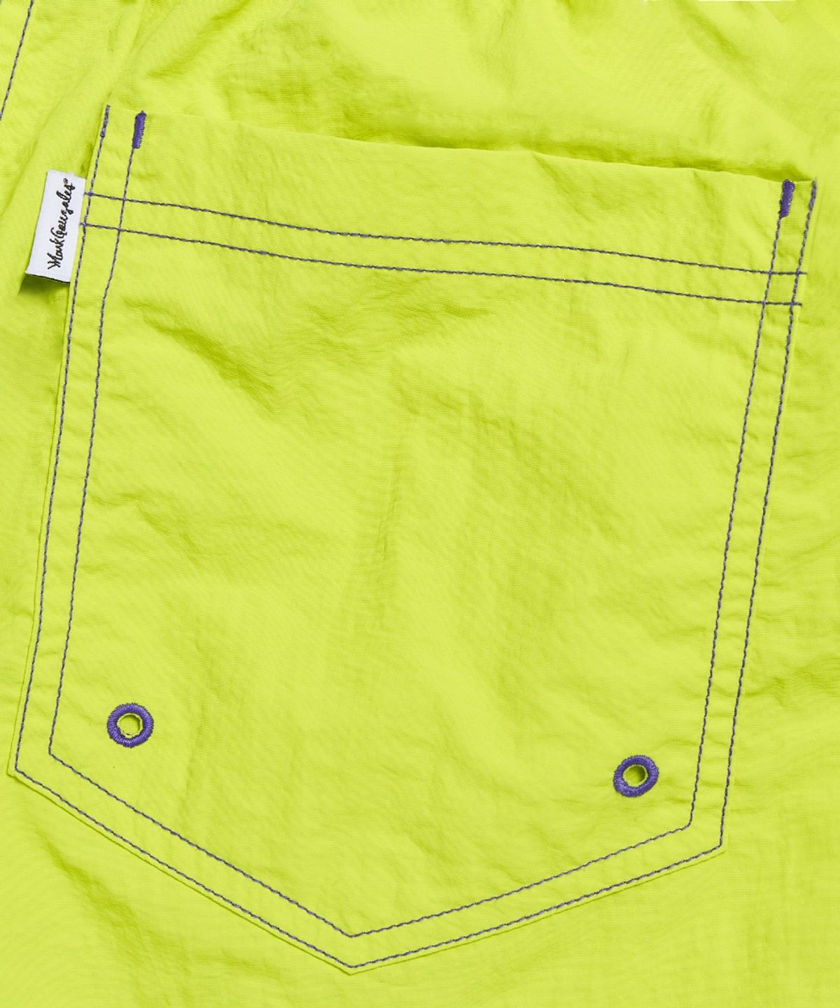 마크곤잘레스(MARK GONZALES) NYLON STITCH DETAIL SHORT - NEON YELLOW