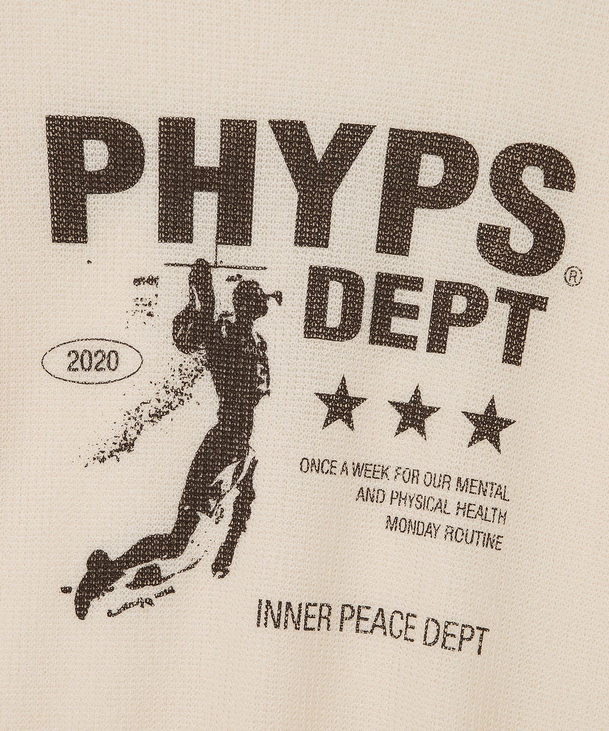 피지컬 디파트먼트(PHYSICAL DEPARTMENT) 메쉬 베스킷볼 덩크슛 반팔티셔츠 아이보리