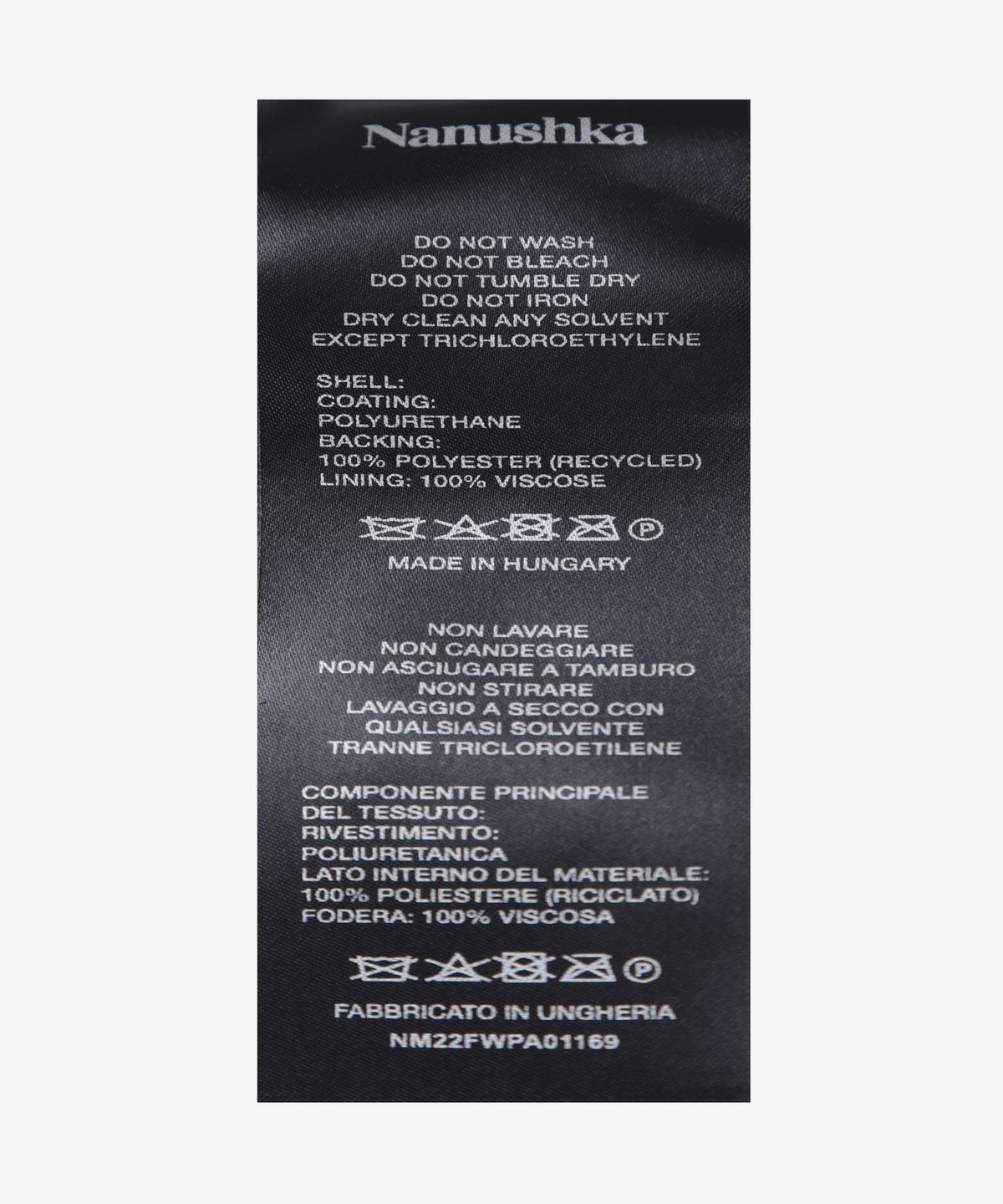 나누쉬카(NANUSHKA) 스트레이트 레그 커프 팬츠 - 파인 그린 / NM22FWPA01169
