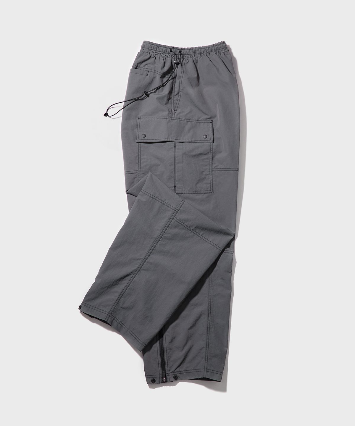 더블유엠씨(WMC) 립스탑 지퍼 카고팬츠_CHARCOAL GREY