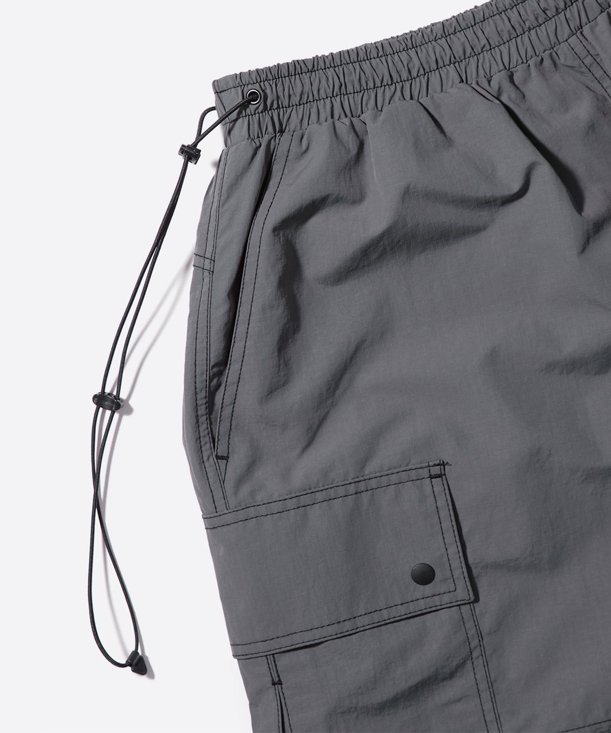 더블유엠씨(WMC) 립스탑 지퍼 카고팬츠_CHARCOAL GREY