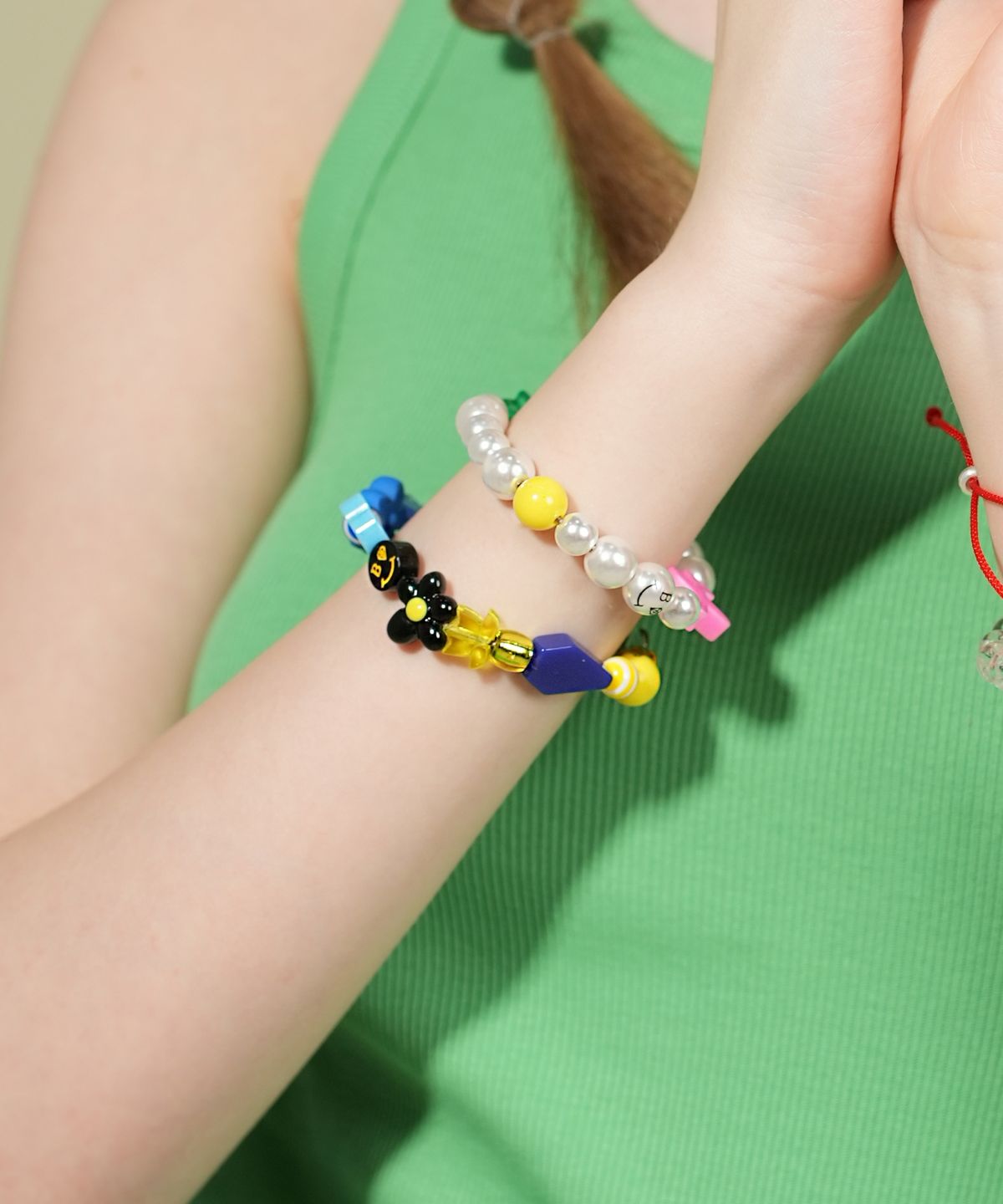 봉보(BONBEAU) Kitsch pop colorful motive mix Bracelet 유니크 키치 컬러 모티브 믹스 패션 팔찌