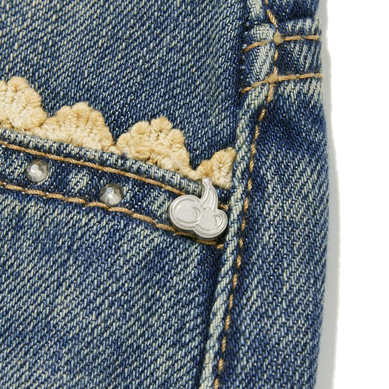 ★2023SS新作★KIRSH★CHERRY HOTFIX DETAIL DENIM SHORT PANTS MUSINSA | KIRSH Cherry Hotfix Detail Denim Short Pants [Blue]