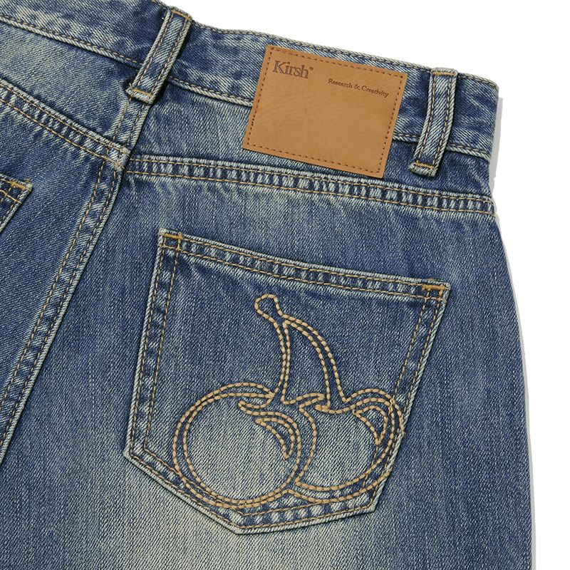 ★2023SS新作★KIRSH★CHERRY HOTFIX DETAIL DENIM SHORT PANTS MUSINSA | KIRSH Cherry Hotfix Detail Denim Short Pants [Blue]