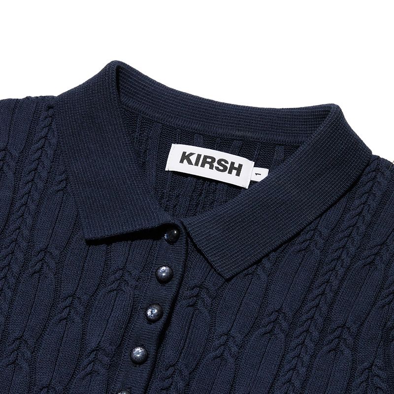 ★2024SS新作★KIRSH★SMALL CHERRY CABLE KNIT DRESS SMALL CHERRY CABLE KNIT DRESS [BEIGE] - KIRSH | 60% - Asian
