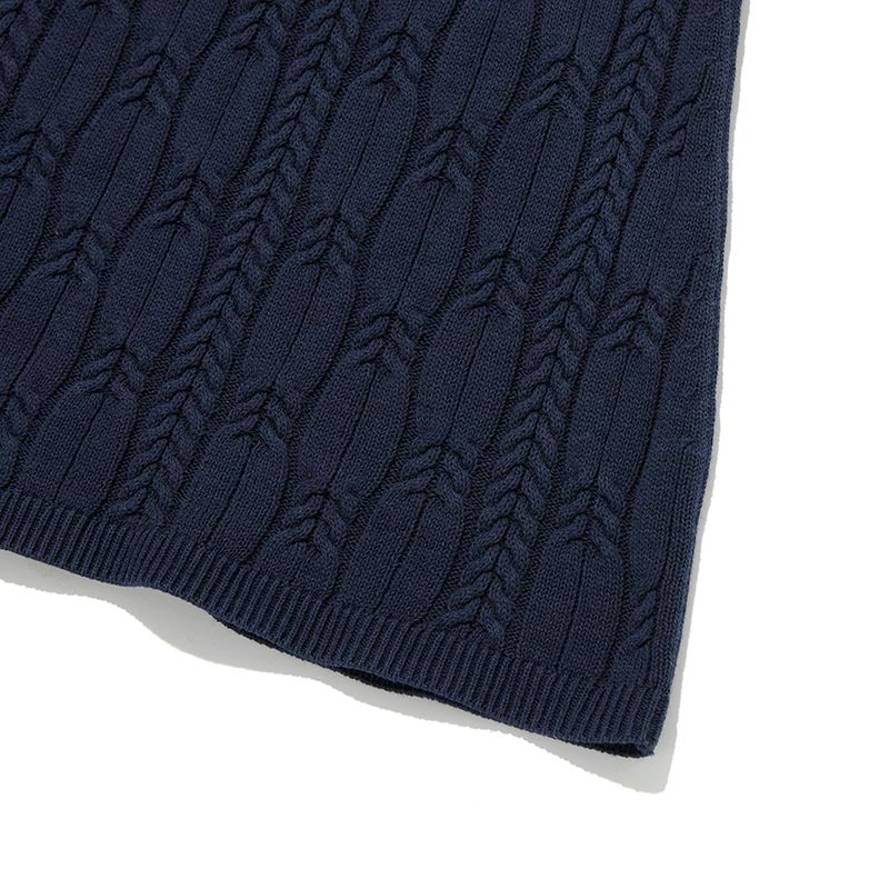 MUSINSA | KIRSH Small Cherry Cable Knit Dress [Navy]