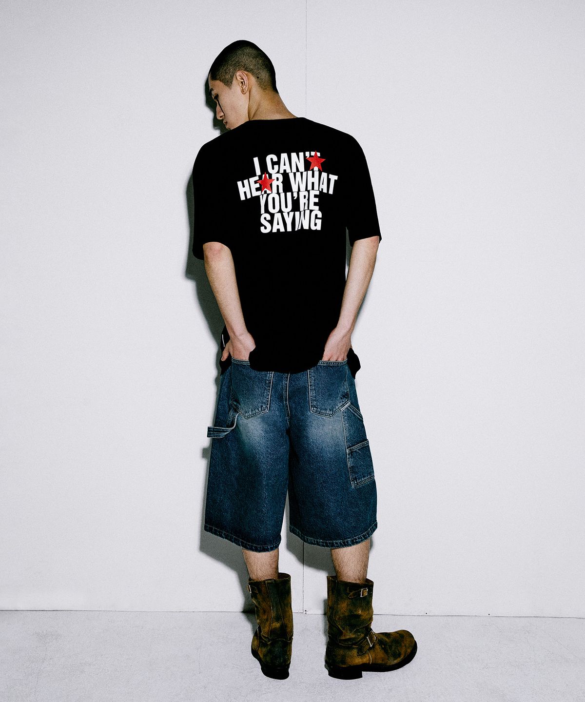 더바이닐하우스(THEVINYLHOUSE) CARPENTER DENIM SHORTS BLUE (VH2EMUPA60A)