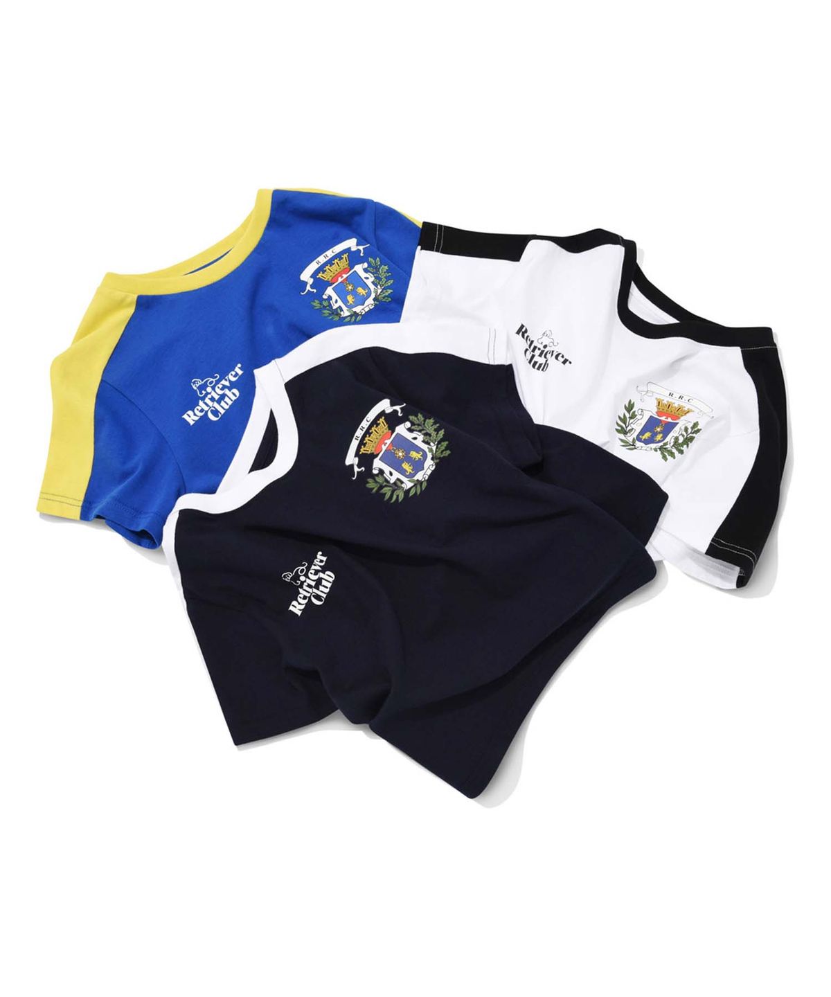 리트리버클럽(RETRIEVER CLUB) CROWN SOCCER CROP TEE [WHITE]