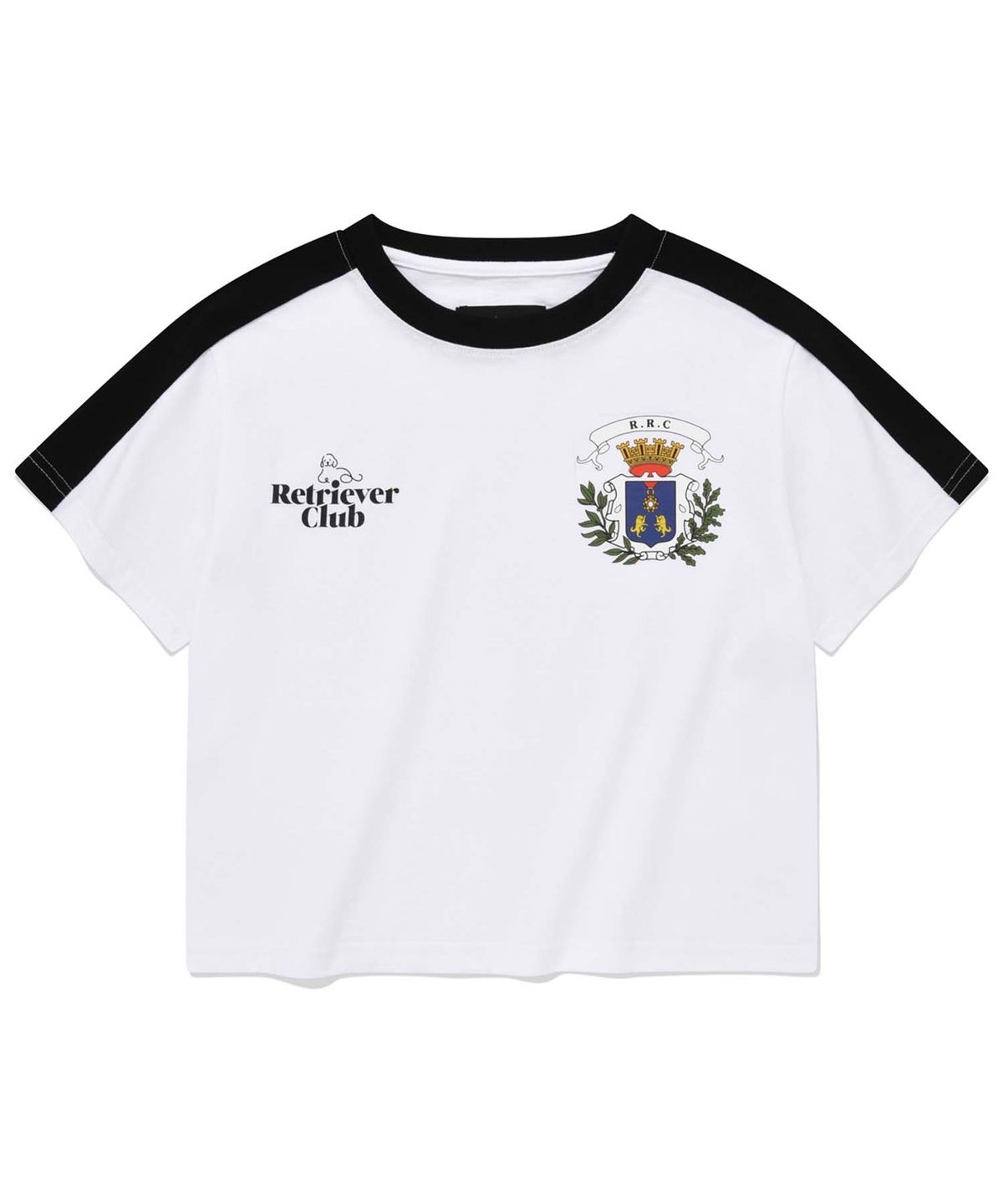리트리버클럽(RETRIEVER CLUB) CROWN SOCCER CROP TEE [WHITE]
