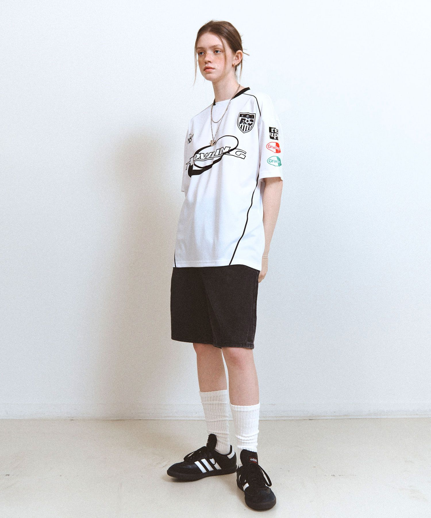 MUSINSA | RETRIEVER CLUB HOWLING SOCCER JERSEY [WHITE]