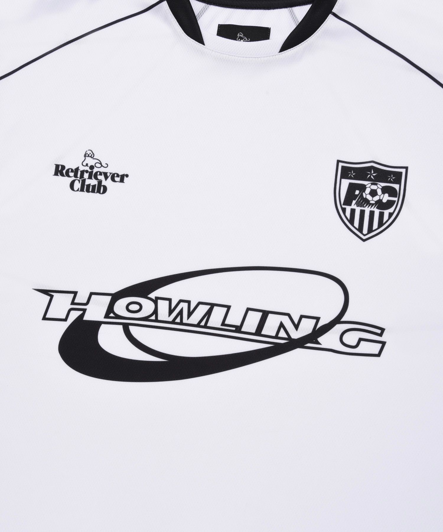 ★送料・関税込★RETRIEVER CLUB★HOWLING SOCCER JERSEY★ MUSINSA | RETRIEVER CLUB HOWLING SOCCER JERSEY [WHITE]