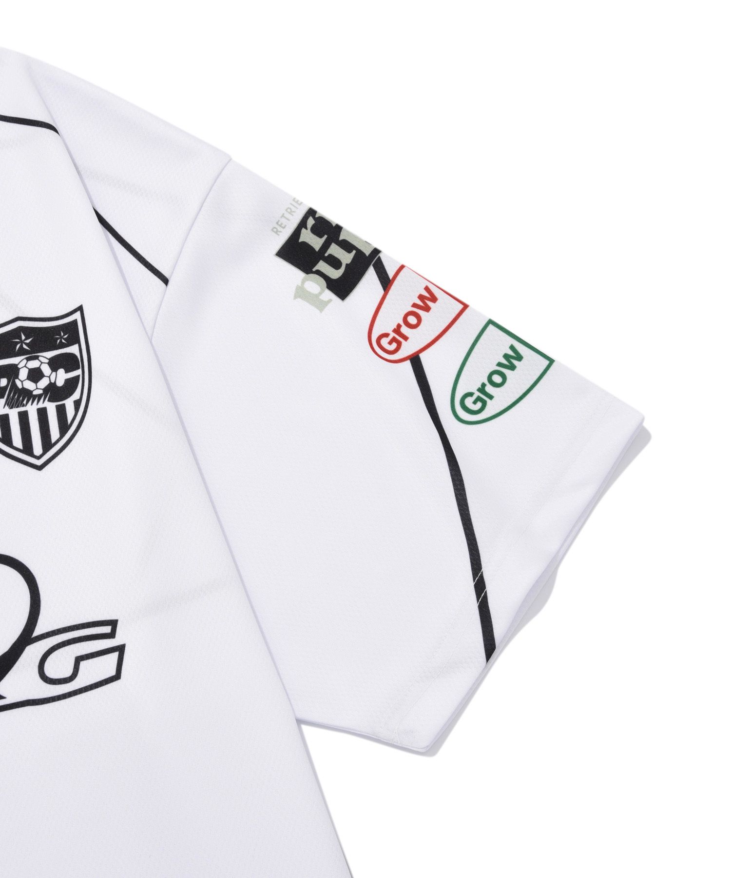 MUSINSA | RETRIEVER CLUB HOWLING SOCCER JERSEY [WHITE]