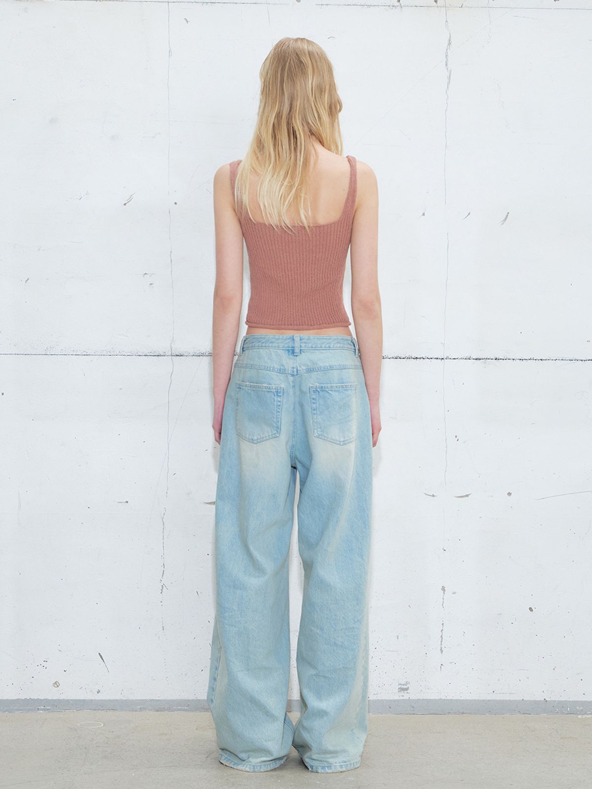 에트몽(ETMON) Ribbed Sleeveless Knit Top, Brick