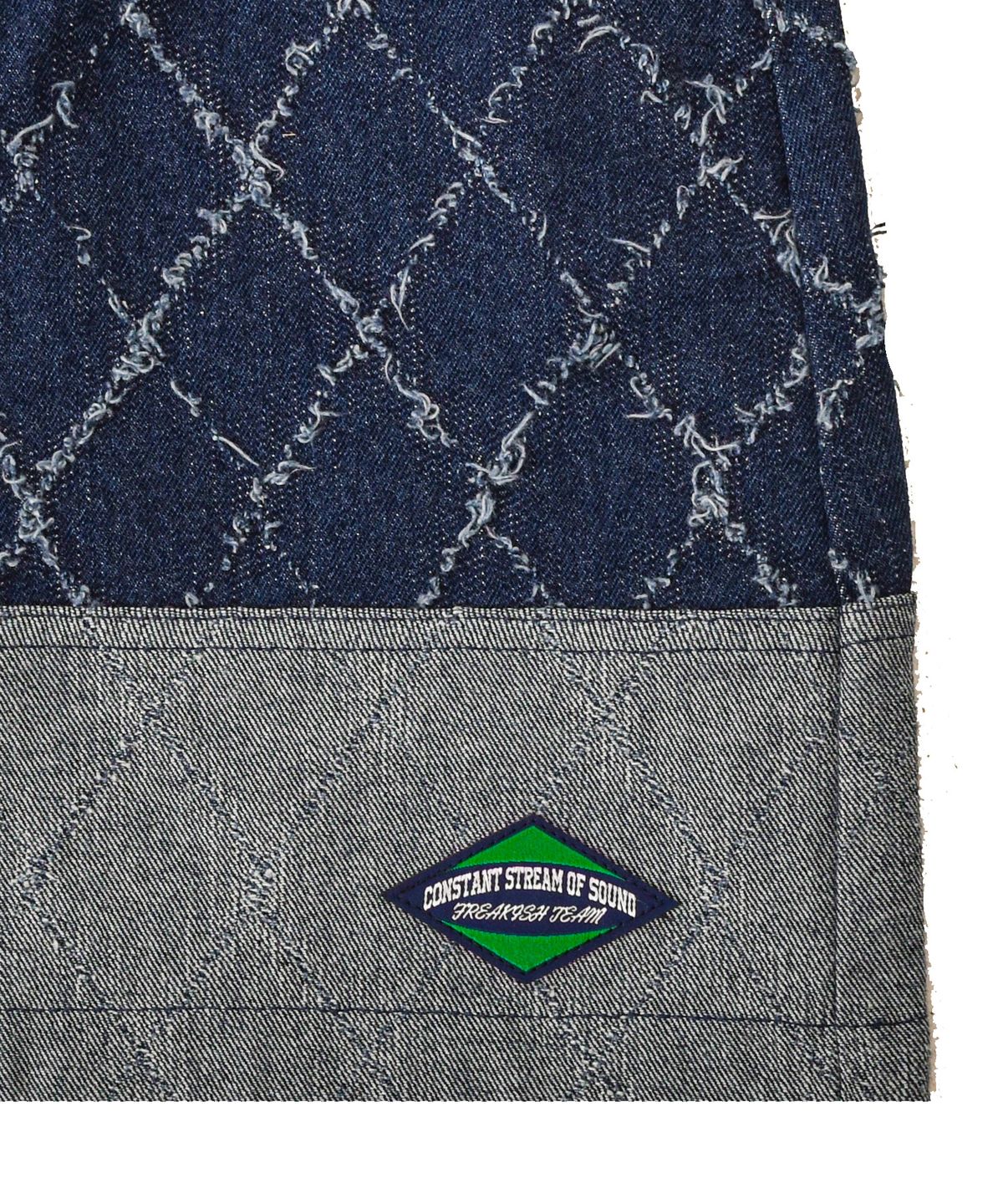 프리키쉬빌딩(FREAKISH BUILDING) FENCE SWING DENIM MINI SKIRT (BLUE)