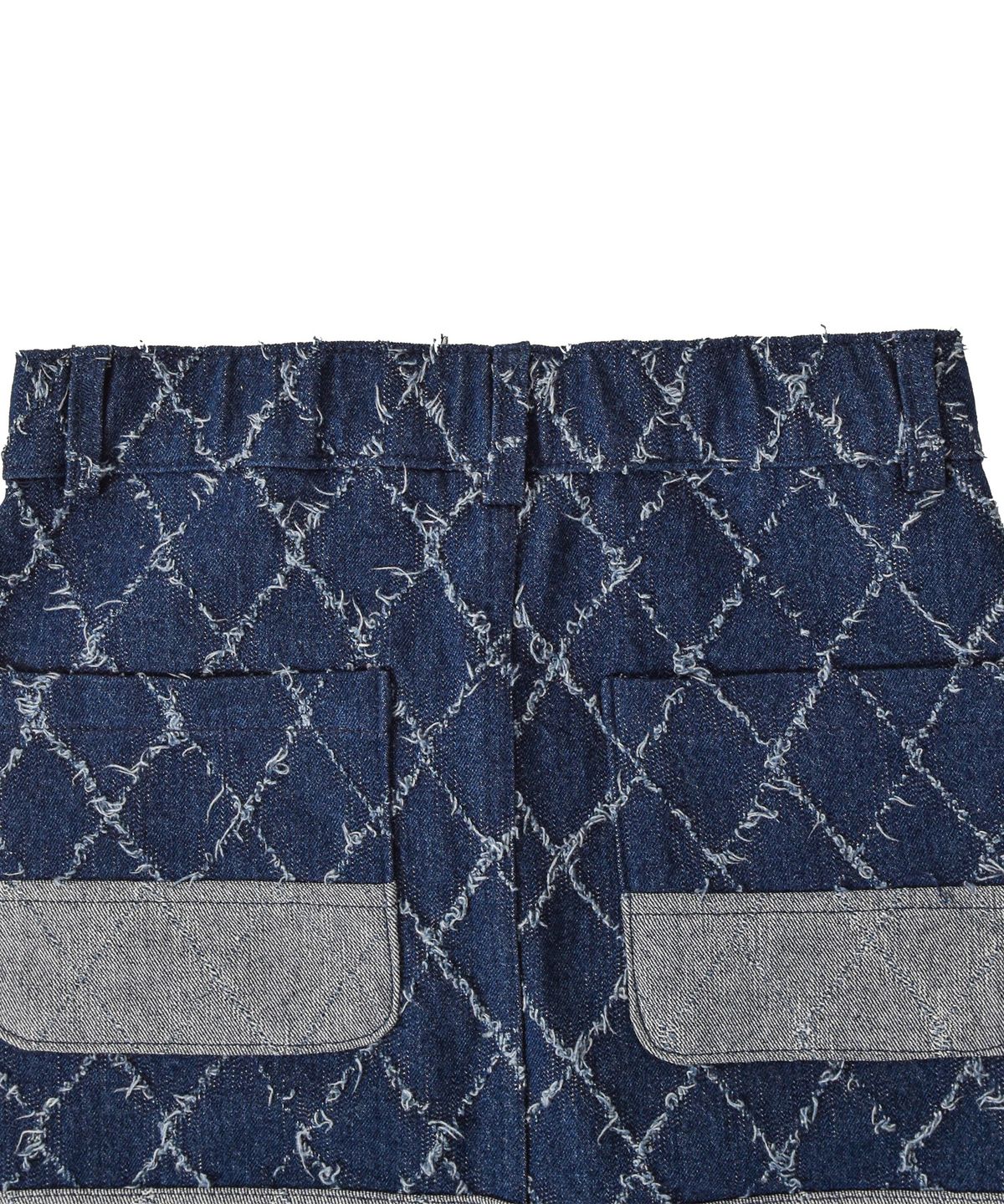 프리키쉬빌딩(FREAKISH BUILDING) FENCE SWING DENIM MINI SKIRT (BLUE)
