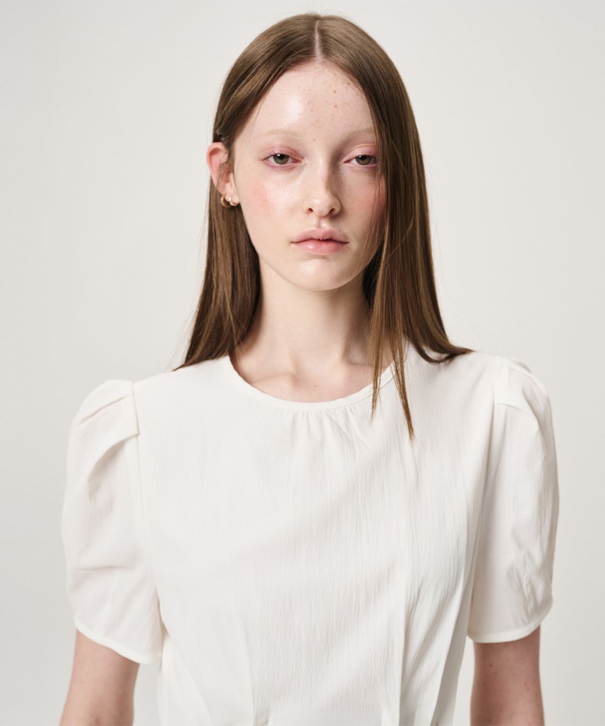 에트몽(ETMON) Waist Pintuck Dress, White